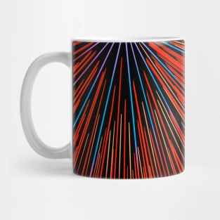 A colorful hyperdrive explosion - orange and red with lilac highlights version Mug